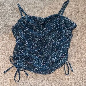 Cropped floral tank top